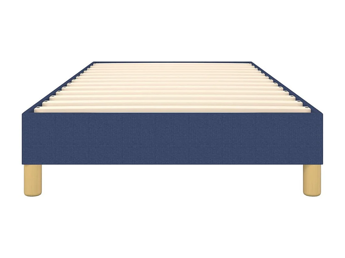 Lit simple | Lit adulte, enfant | Cadre de lit bleu 90x190 cm tissu