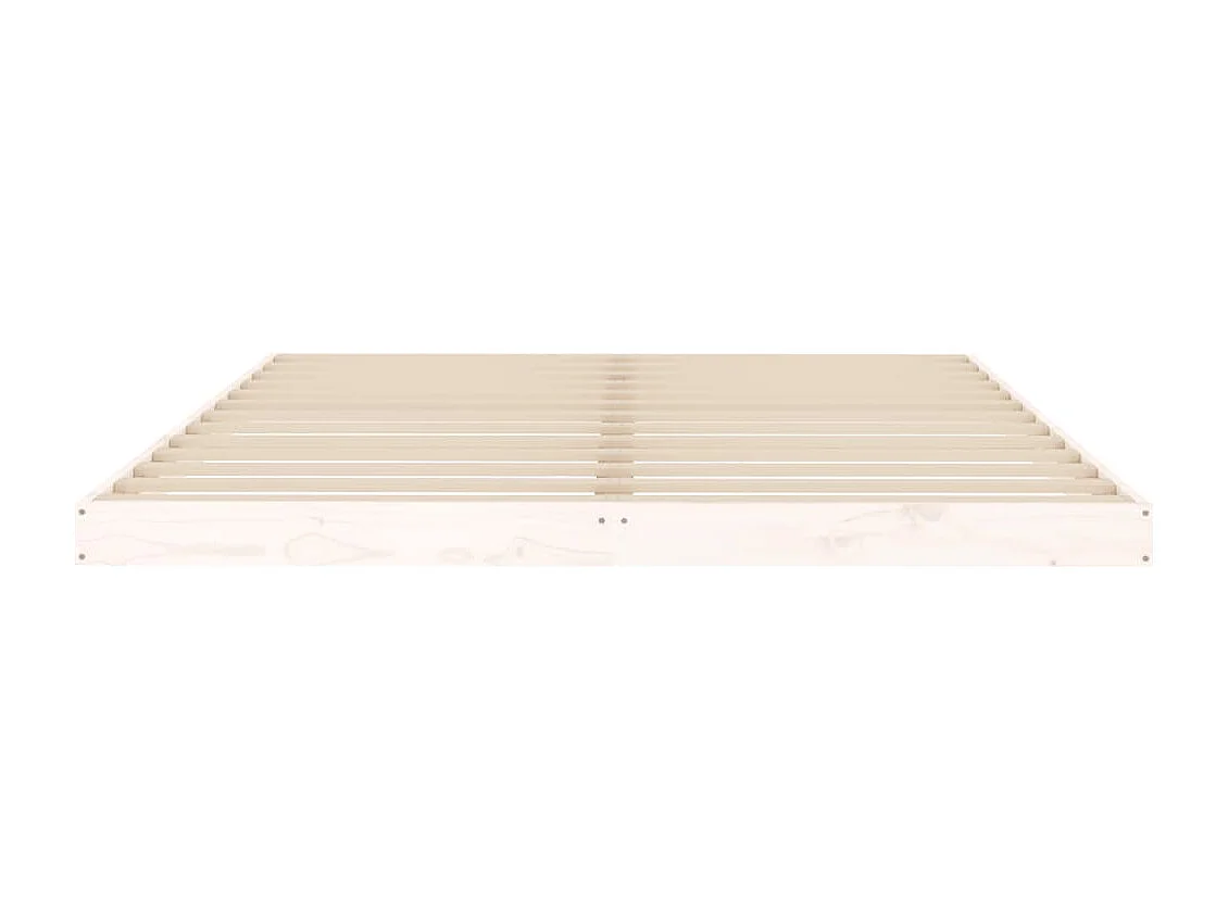Lit double | Lit adulte | Cadre de lit blanc 150x200 cm bois de pin massif