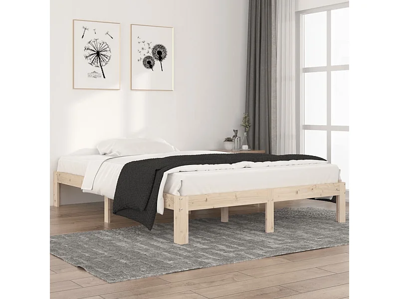 Lit double | Lit adulte | Cadre de lit bois massif de pin 140x200 cm