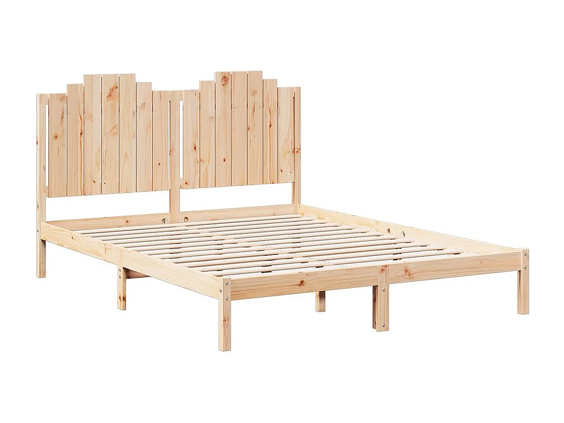 Lit double | Lit adulte | Cadre de lit extra long 140x220 cm bois massif