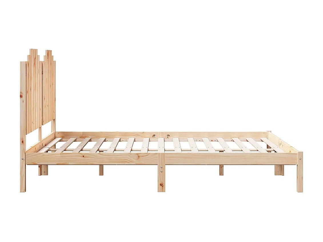 Lit double | Lit adulte | Cadre de lit extra long 140x220 cm bois massif