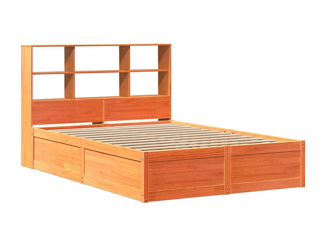Lit simple | Lit adulte, enfant | Cadre de lit cire marron 120x190cm bois pin massif