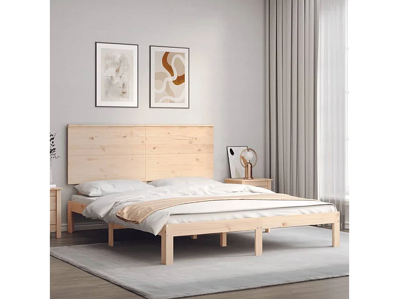 Lit double | Lit adulte | Cadre de lit 160x200 cm bois massif de pin