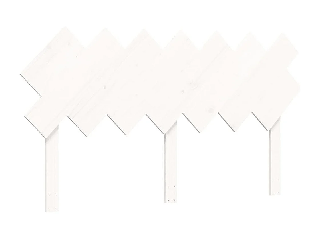 Lit double | Lit adulte | Cadre de lit blanc 140x190 cm bois de pin massif