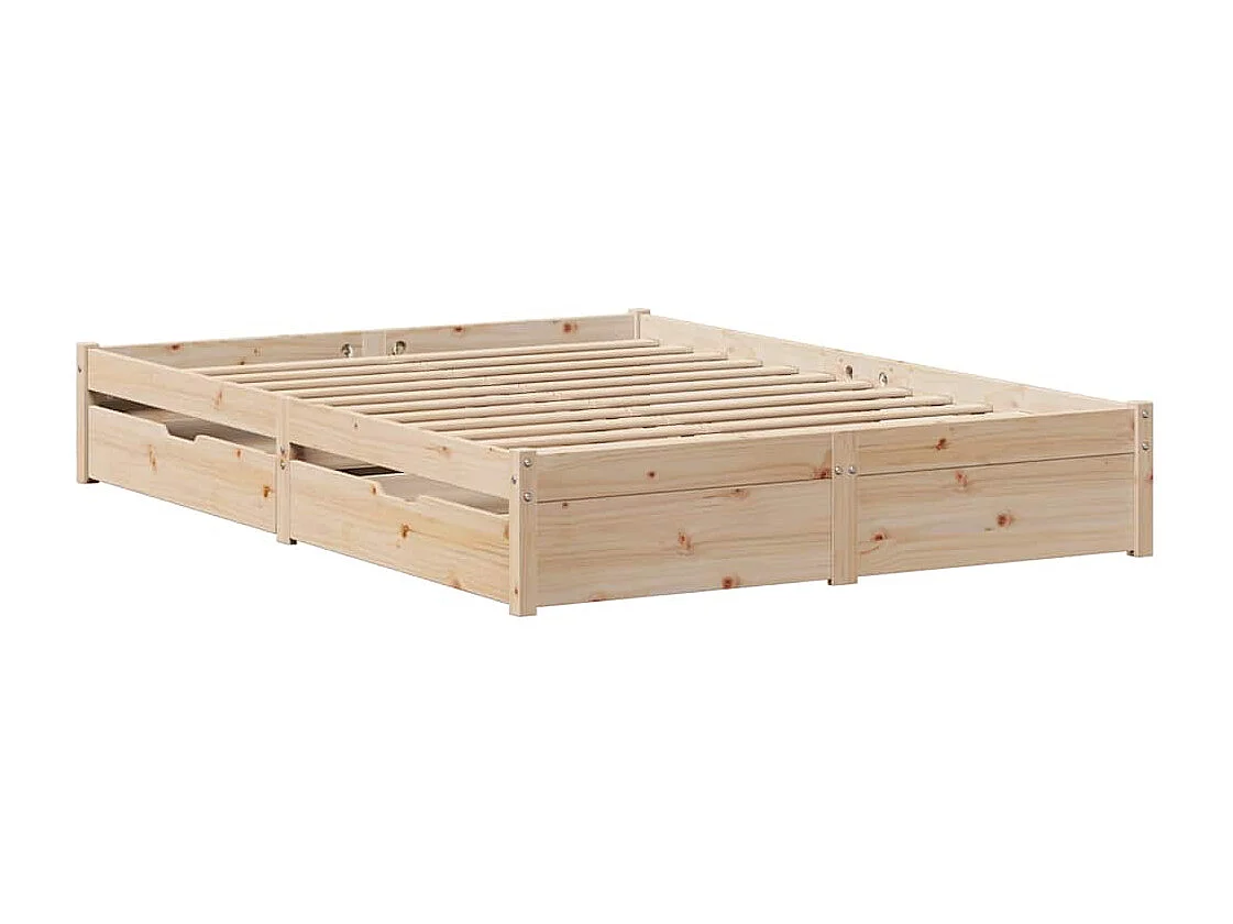 Lit double | Lit adulte | Cadre de lit 150x200 cm bois de pin massif