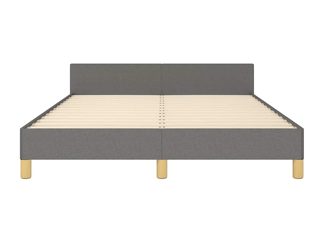 Lit double | Lit adulte | Cadre de lit gris foncé 140x200 cm tissu