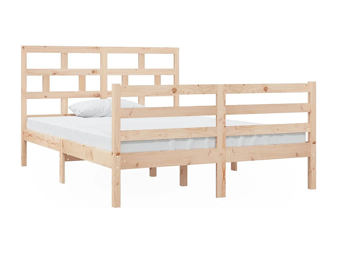 Lit double | Lit adulte | Cadre de lit bois massif 135x190 cm