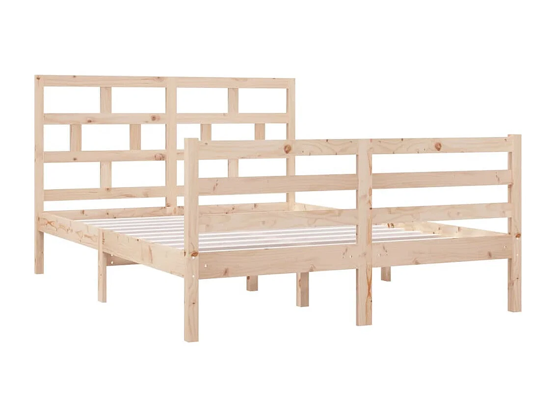 Lit double | Lit adulte | Cadre de lit bois massif 135x190 cm