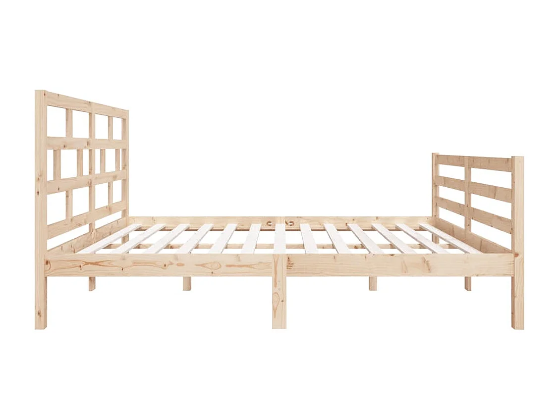 Lit double | Lit adulte | Cadre de lit bois massif 135x190 cm