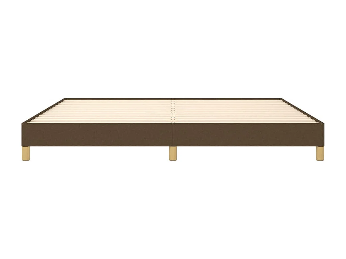 Lit double | Lit adulte | Cadre de lit marron foncé 200x200 cm tissu