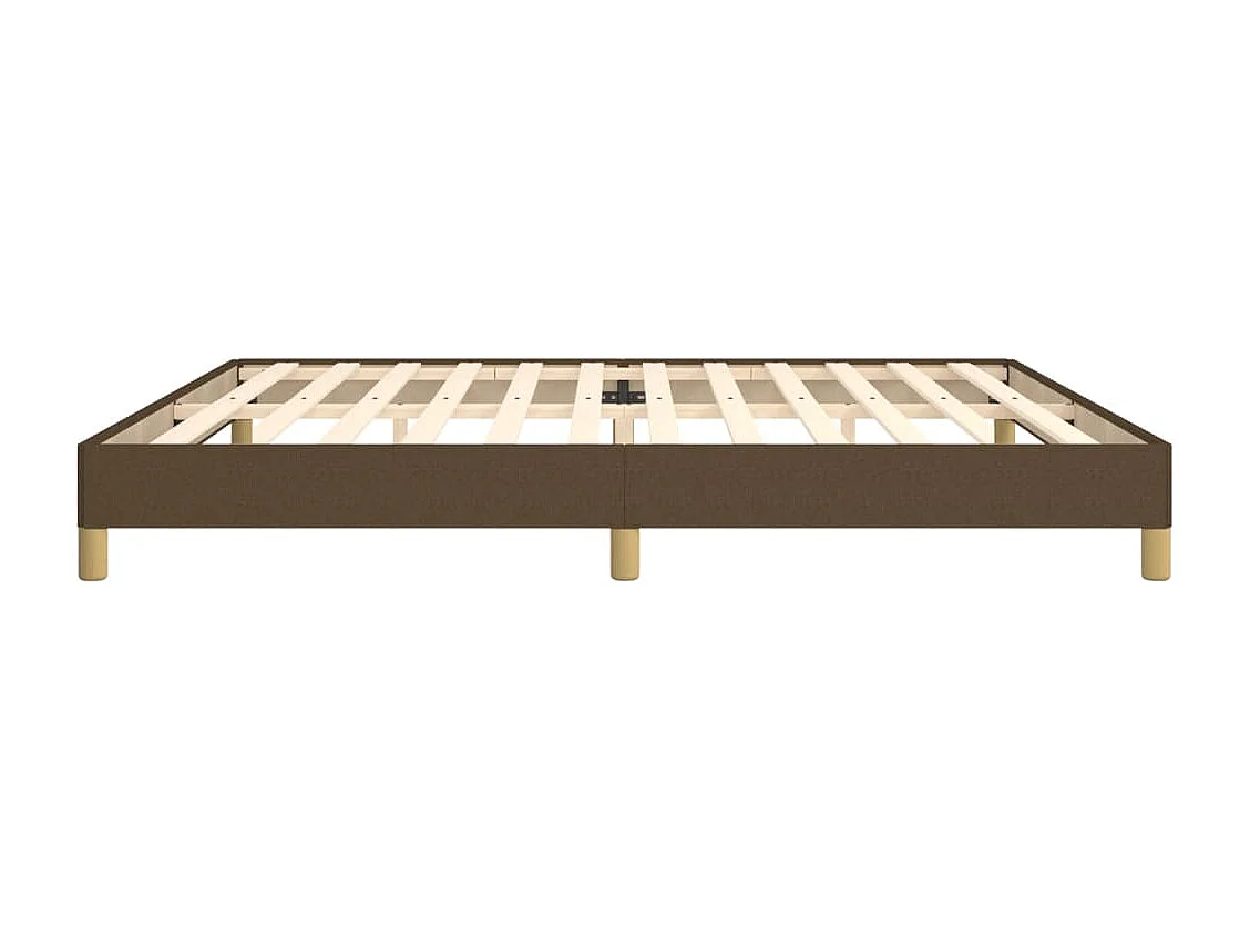 Lit double | Lit adulte | Cadre de lit marron foncé 200x200 cm tissu
