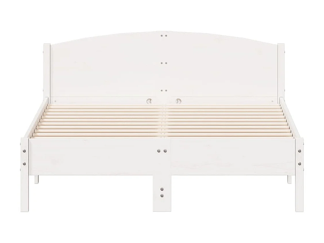 Lit simple | Lit adulte, enfant | Cadre de lit blanc 120x190 cm bois de pin massif