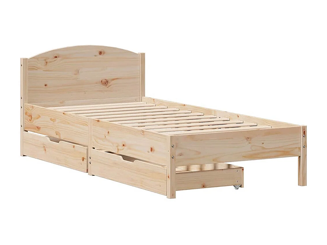Lit simple | Lit adulte, enfant | Cadre de lit 100x200 cm bois massif de pin