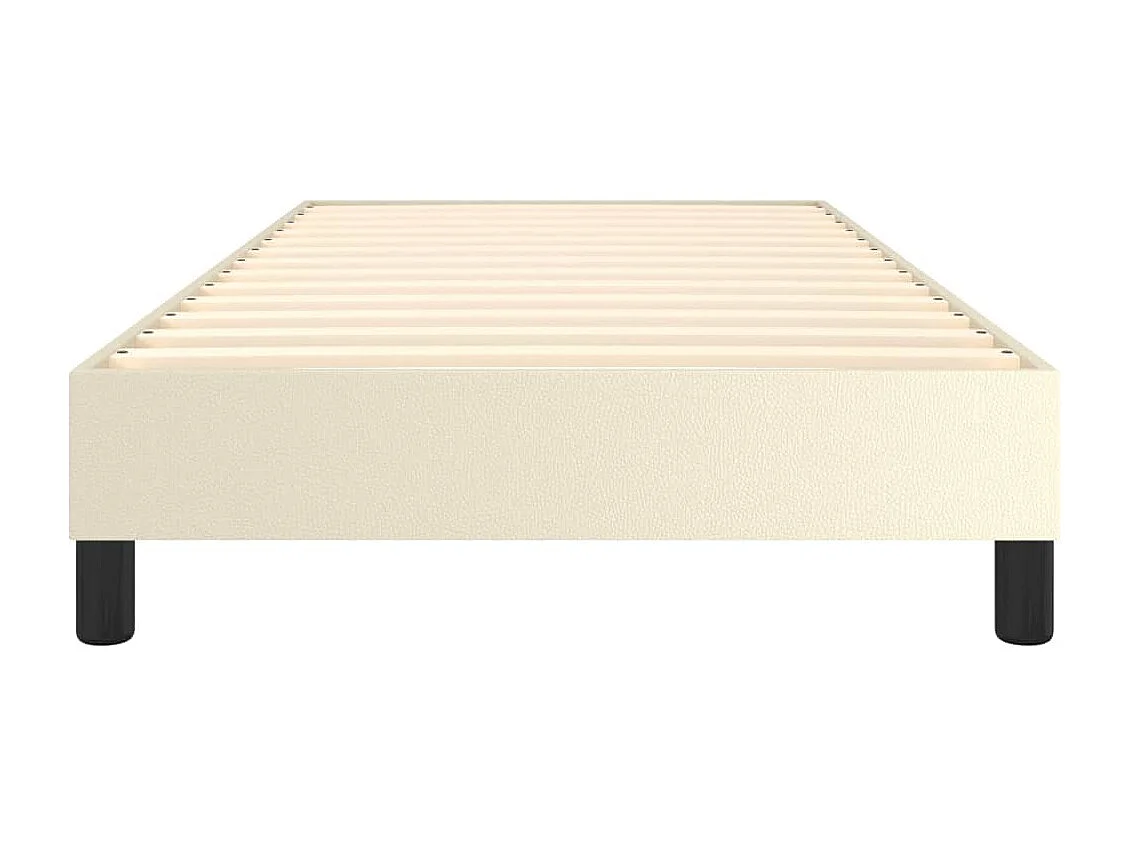 Lit simple | Lit adulte, enfant | Cadre de lit crème 90x190 cm similicuir