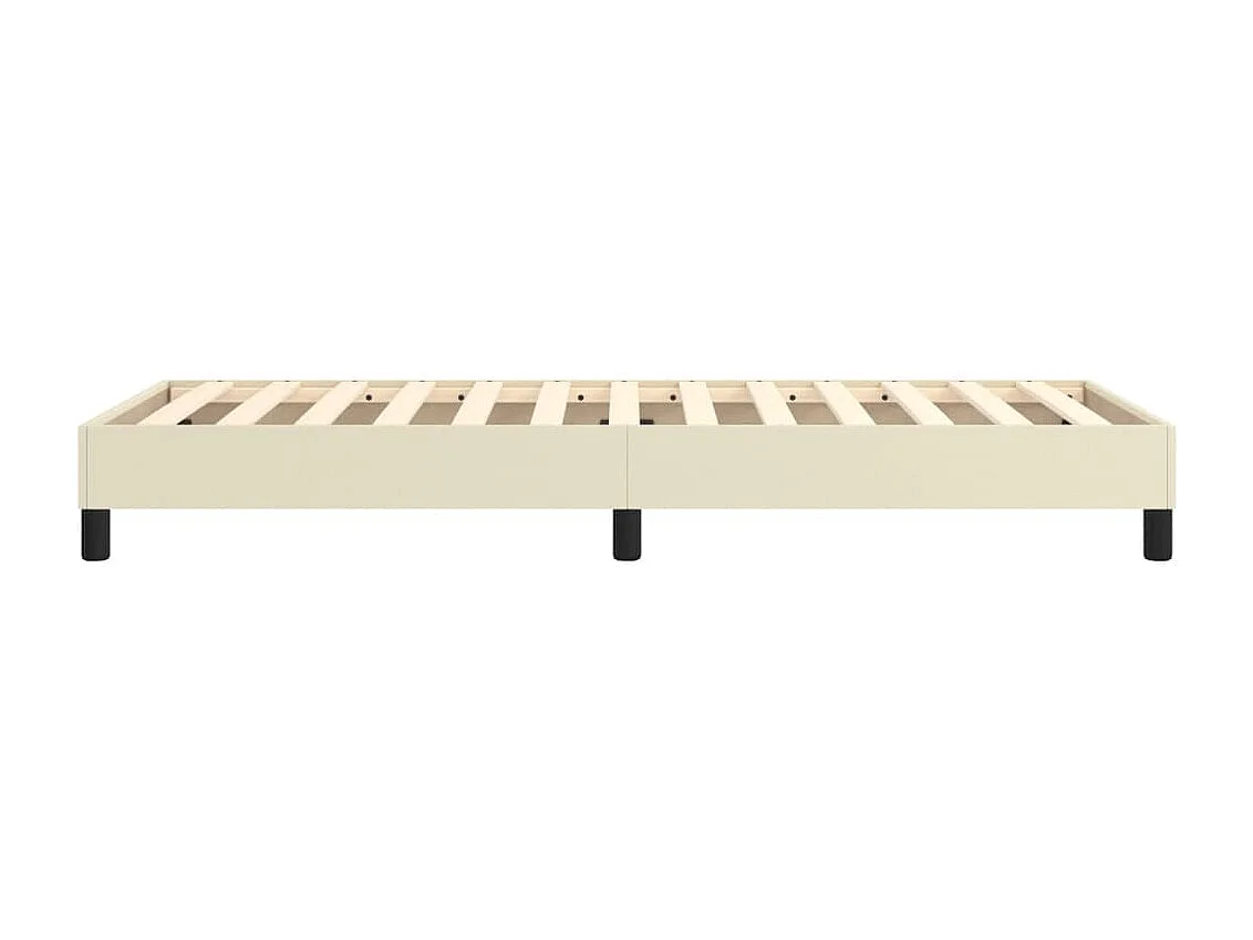 Lit simple | Lit adulte, enfant | Cadre de lit crème 90x190 cm similicuir