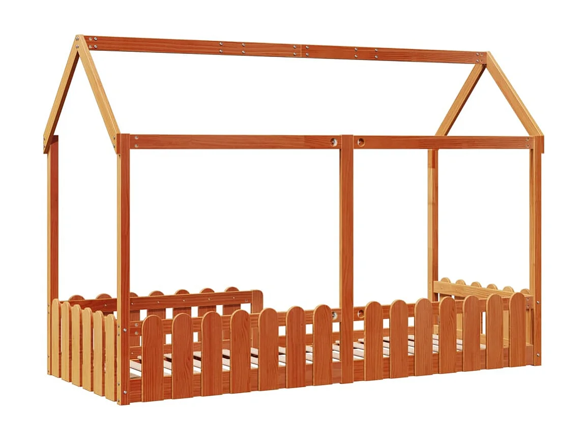 Lit simple | Lit enfant | Cadre de lit d'enfants forme de maison 80x200 cm