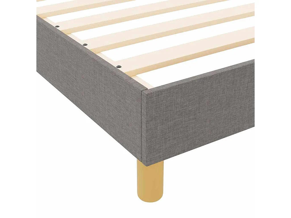 Lit simple | Lit adulte, enfant | Cadre de lit avec tête de lit Taupe 100x200 cm tissu