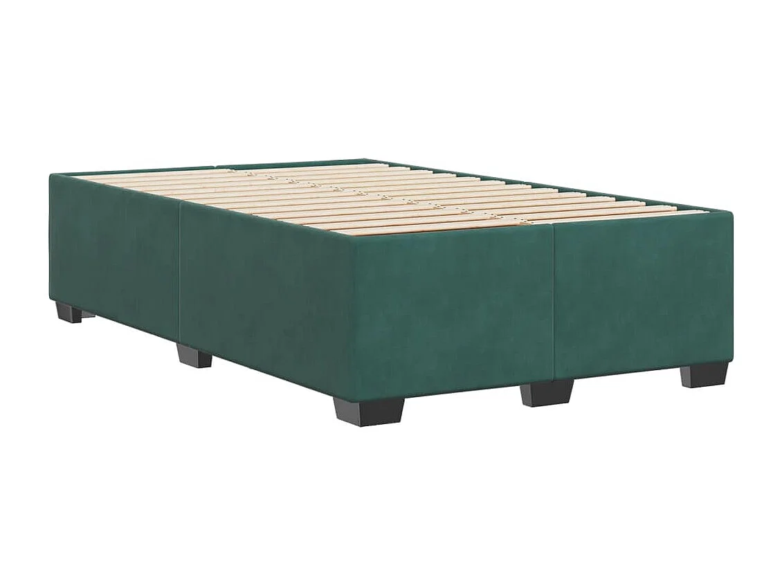 Lit simple | Lit adulte, enfant | Cadre de lit vert foncé 120x190 cm velours