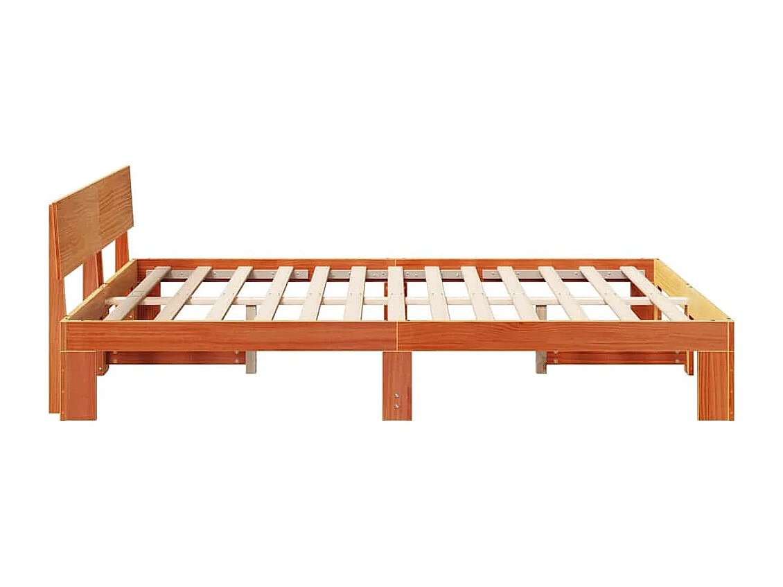 Lit double | Lit adulte | Cadre de lit Marron 160x200 cm Bois de pin massif