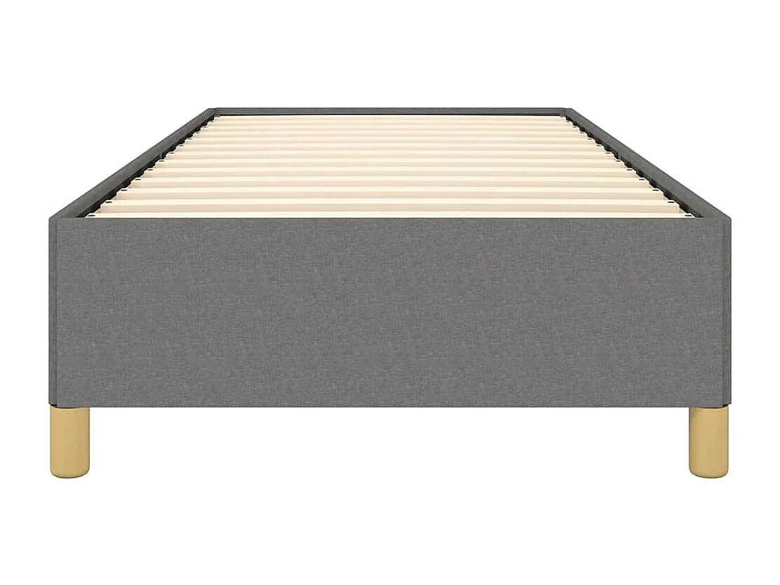 Lit simple | Lit adulte, enfant | Cadre de lit gris foncé 90x200 cm tissu