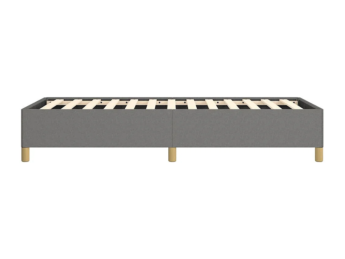 Lit simple | Lit adulte, enfant | Cadre de lit gris foncé 90x200 cm tissu