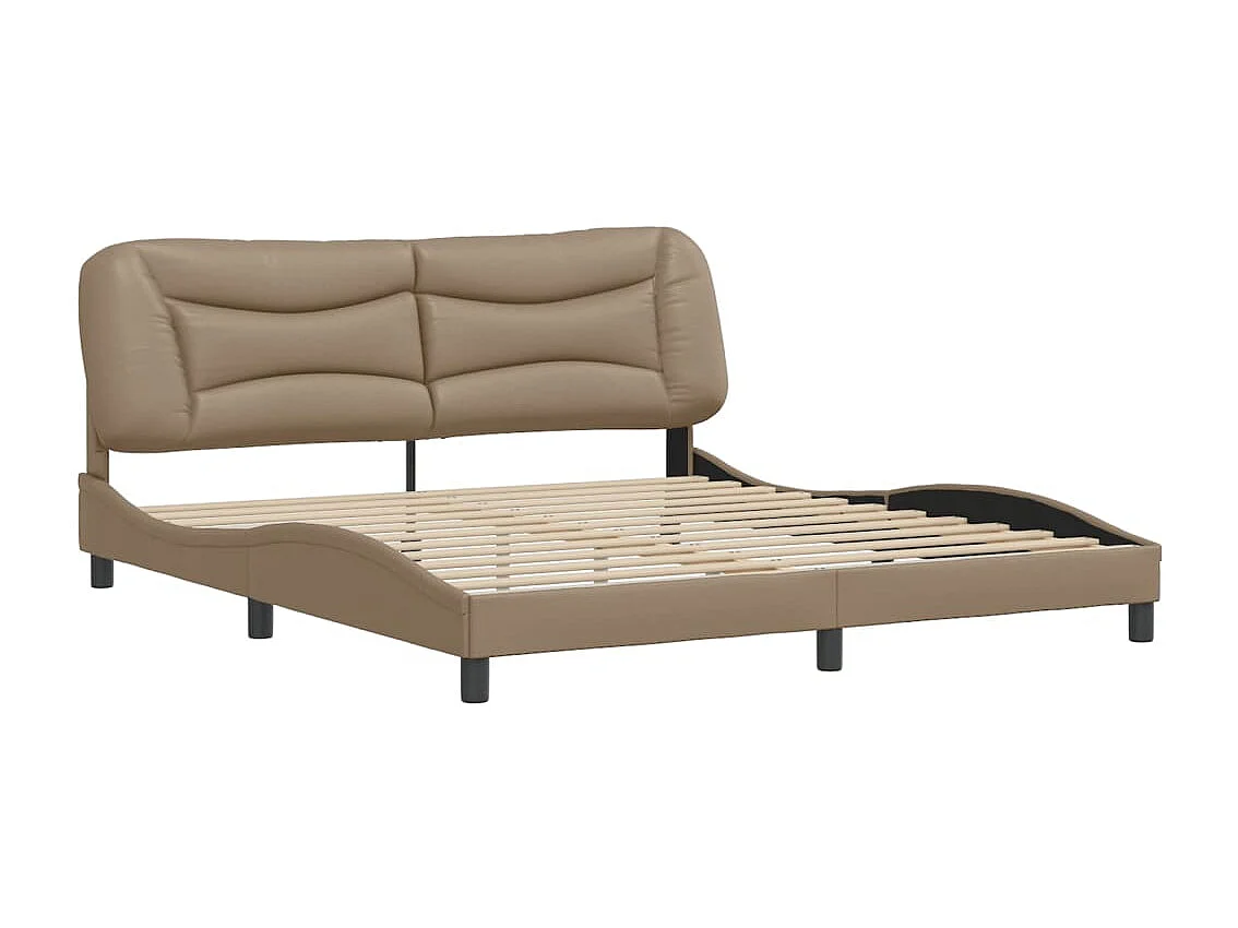 Lit double | Lit adulte | Cadre de lit cappuccino 180x200 cm similicuir