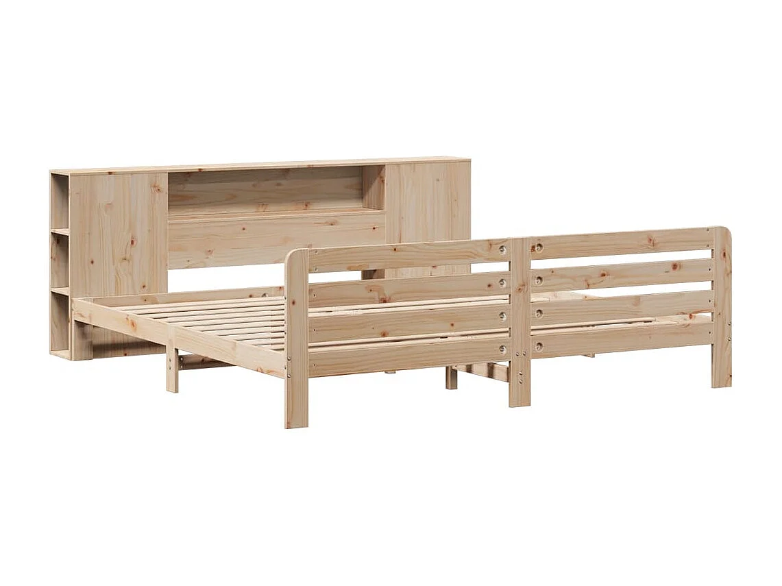 Letto per adulti | Letto matrimoniale | Giroletto senza Materasso 180x200 cm in Legno Massello di Pino