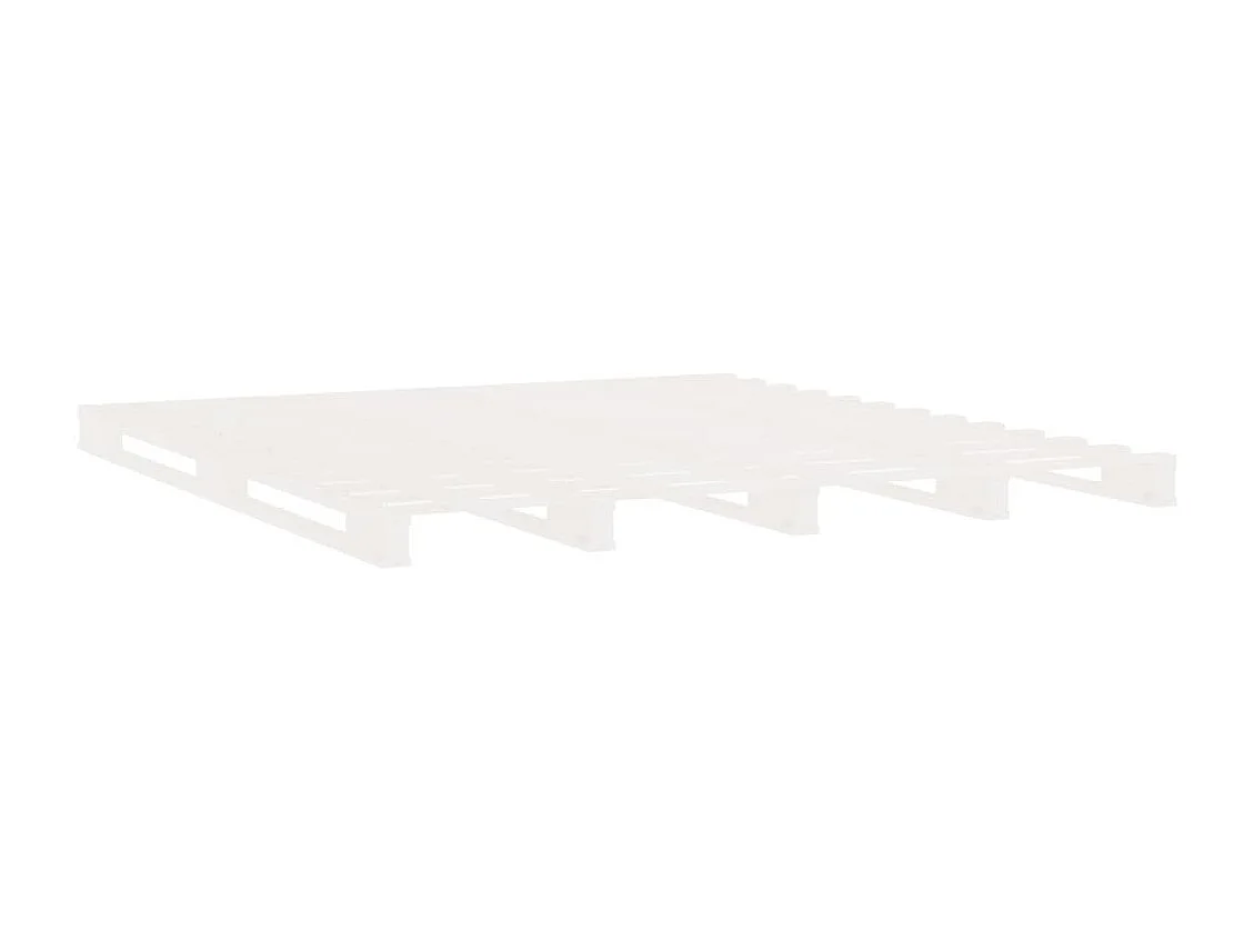 Lit simple | Lit adulte, enfant | Cadre de lit blanc bois de pin massif 120x190 cm
