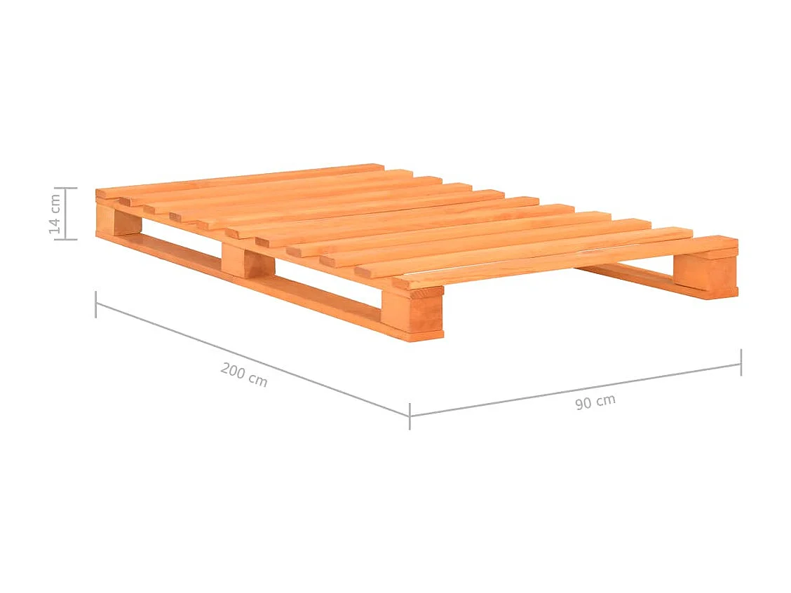 Lit simple | Lit adulte, enfant | Cadre de lit de palette 90x200 cm bois massif