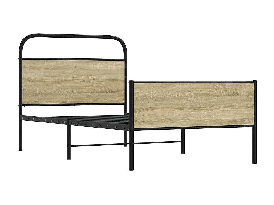 Letto per adulti | Letto singolo | Giroletto senza Materasso Rovere Sonoma 90x190 cm in Truciolato