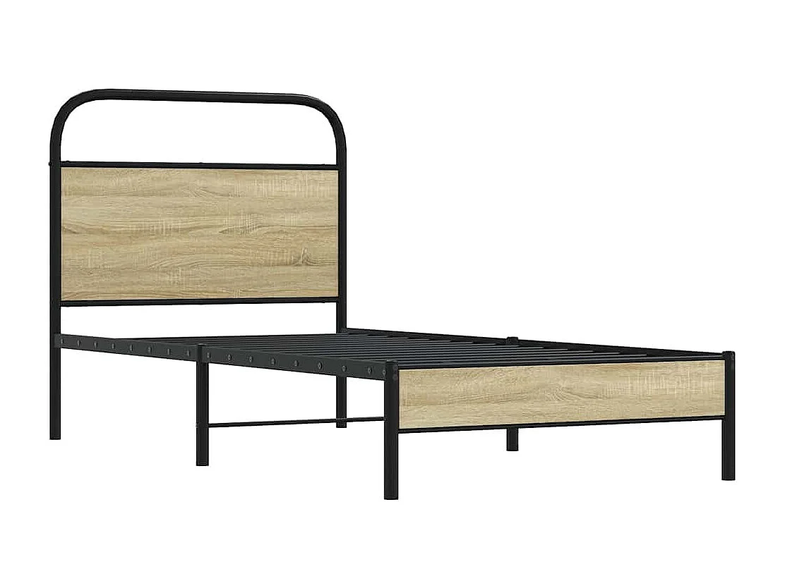 Letto per adulti | Letto singolo | Giroletto senza Materasso Rovere Sonoma 80x200 cm in Truciolato