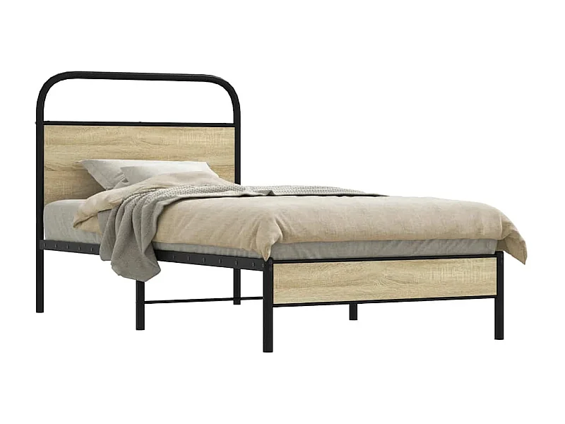 Letto per adulti | Letto singolo | Giroletto senza Materasso Rovere Sonoma 80x200 cm in Truciolato