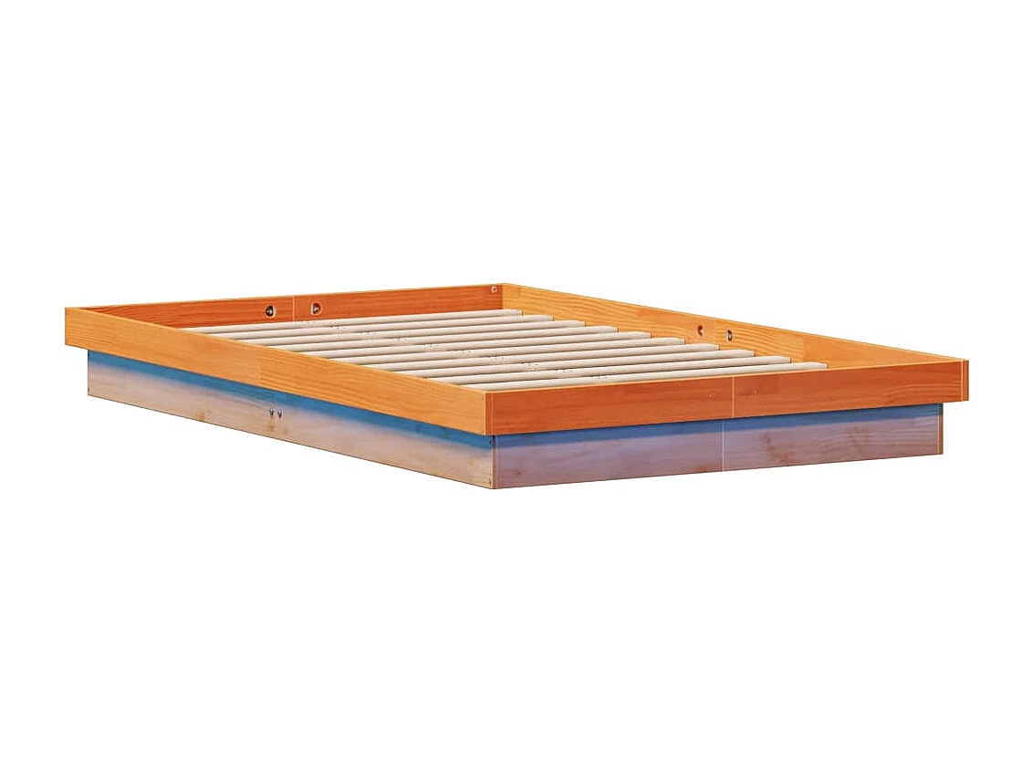 Lit double | Lit adulte | Cadre de lit à LED 135x190 cm bois massif