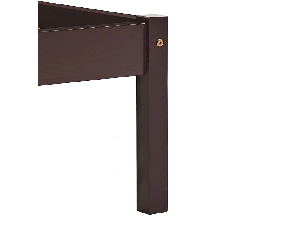Lit double | Lit adulte | Cadre de lit marron foncé pin massif 180x200 cm