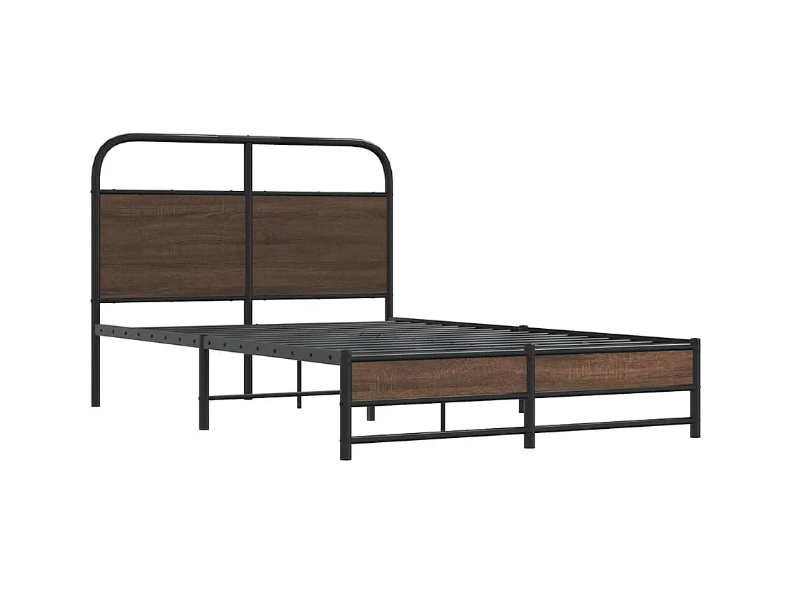 Letto per adulti | Letto singolo | Giroletto senza Materasso Rovere Marrone 120x200 cm Truciolato