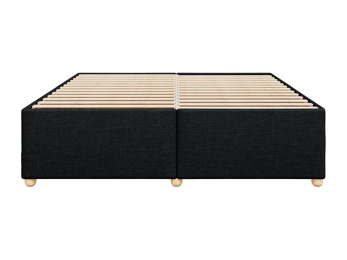 Letto per adulti | Letto matrimoniale | Giroletto senza Materasso Nero 200x200 cm in Tessuto