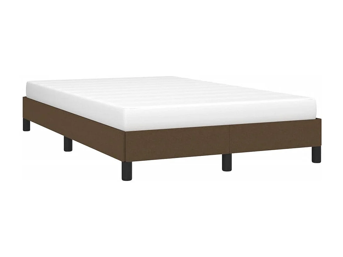 Lit simple | Lit adulte, enfant | Cadre de lit marron foncé 120x190 cm tissu
