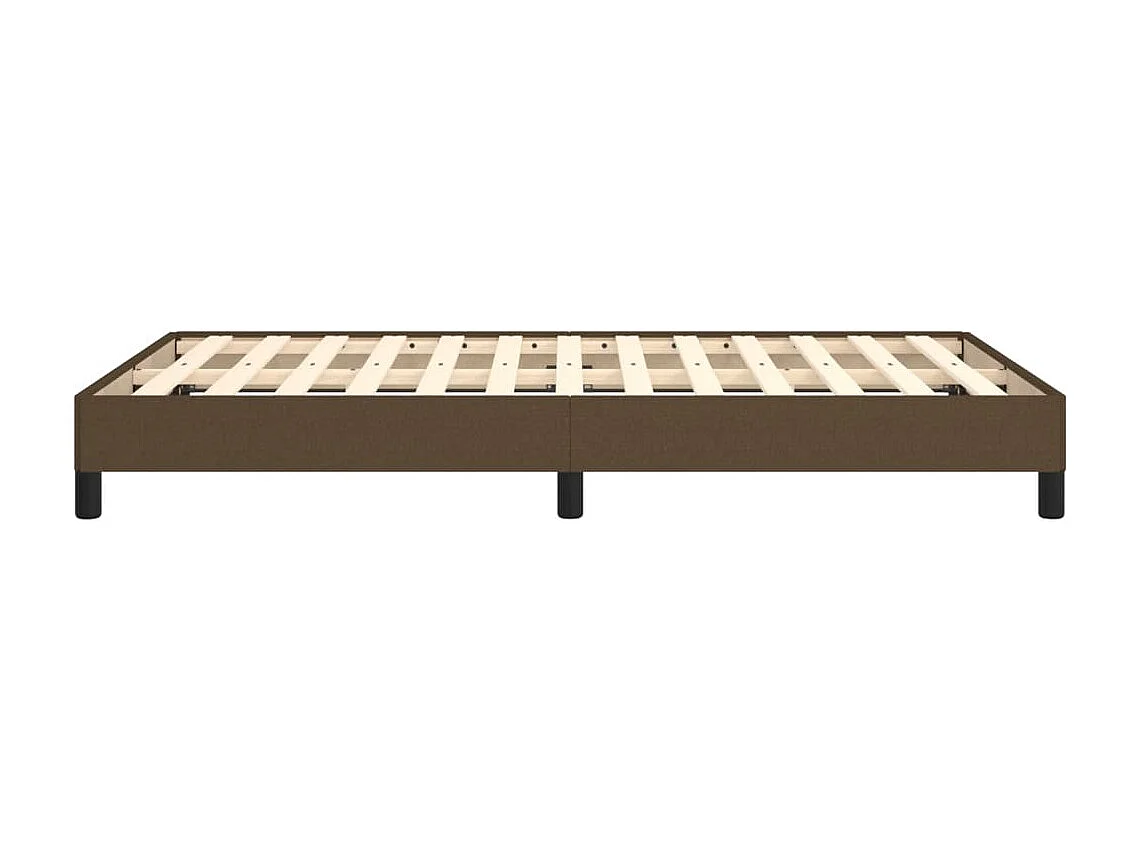Lit simple | Lit adulte, enfant | Cadre de lit marron foncé 120x190 cm tissu