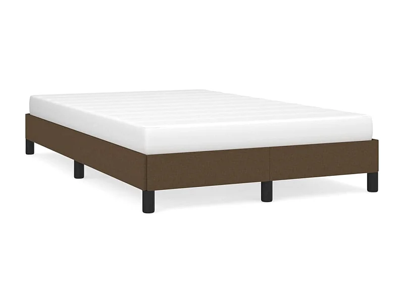 Lit simple | Lit adulte, enfant | Cadre de lit marron foncé 120x190 cm tissu