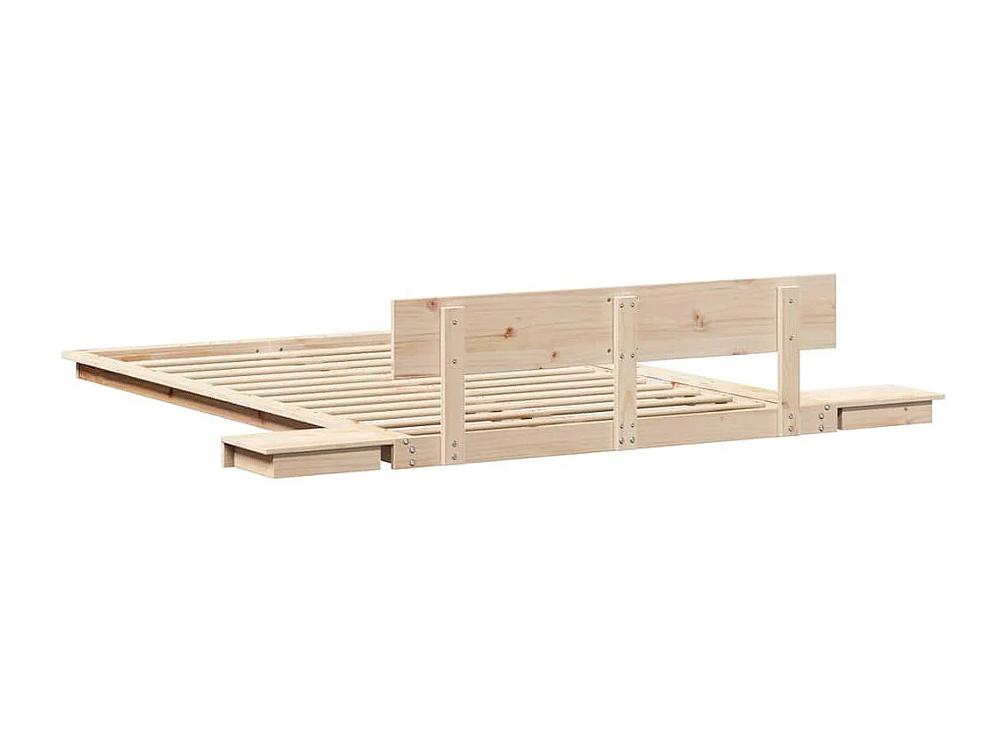 Lit simple | Lit adulte, enfant | Cadre de lit Marron 120x200 cm bois