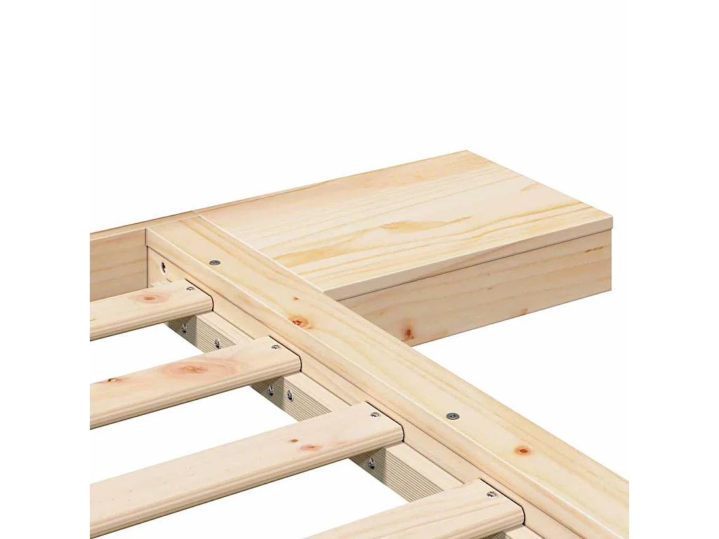 Lit simple | Lit adulte, enfant | Cadre de lit Marron 120x200 cm bois