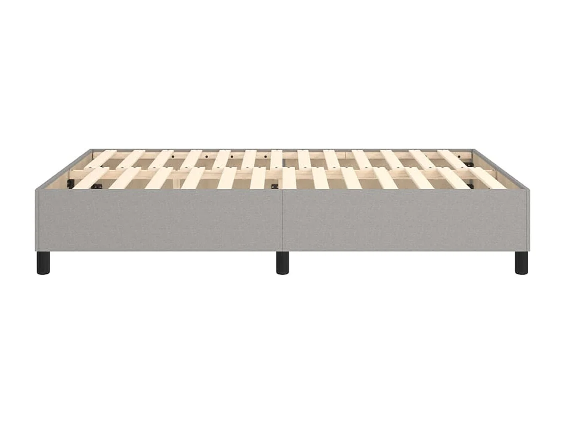 Lit double | Lit adulte | Cadre de lit gris clair 140x190 cm tissu