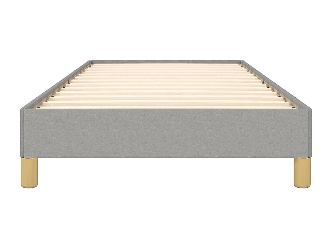 Lit simple | Lit adulte, enfant | Cadre de lit gris clair 90x200 cm tissu