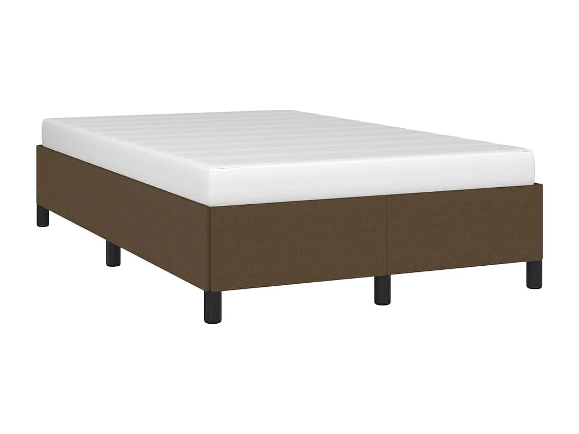Lit simple | Lit adulte, enfant | Cadre de lit marron foncé 120x190 cm tissu