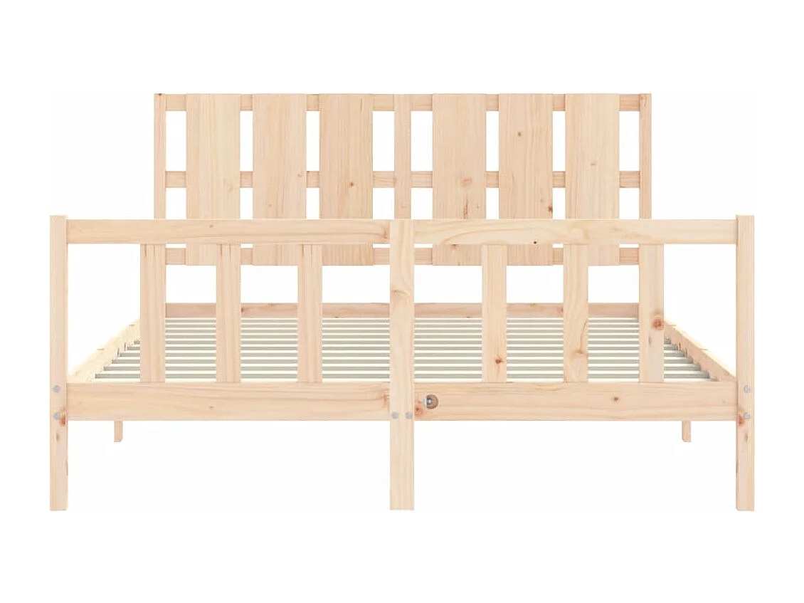 Lit double | Lit adulte | Cadre de lit bois de pin massif 150x200 cm