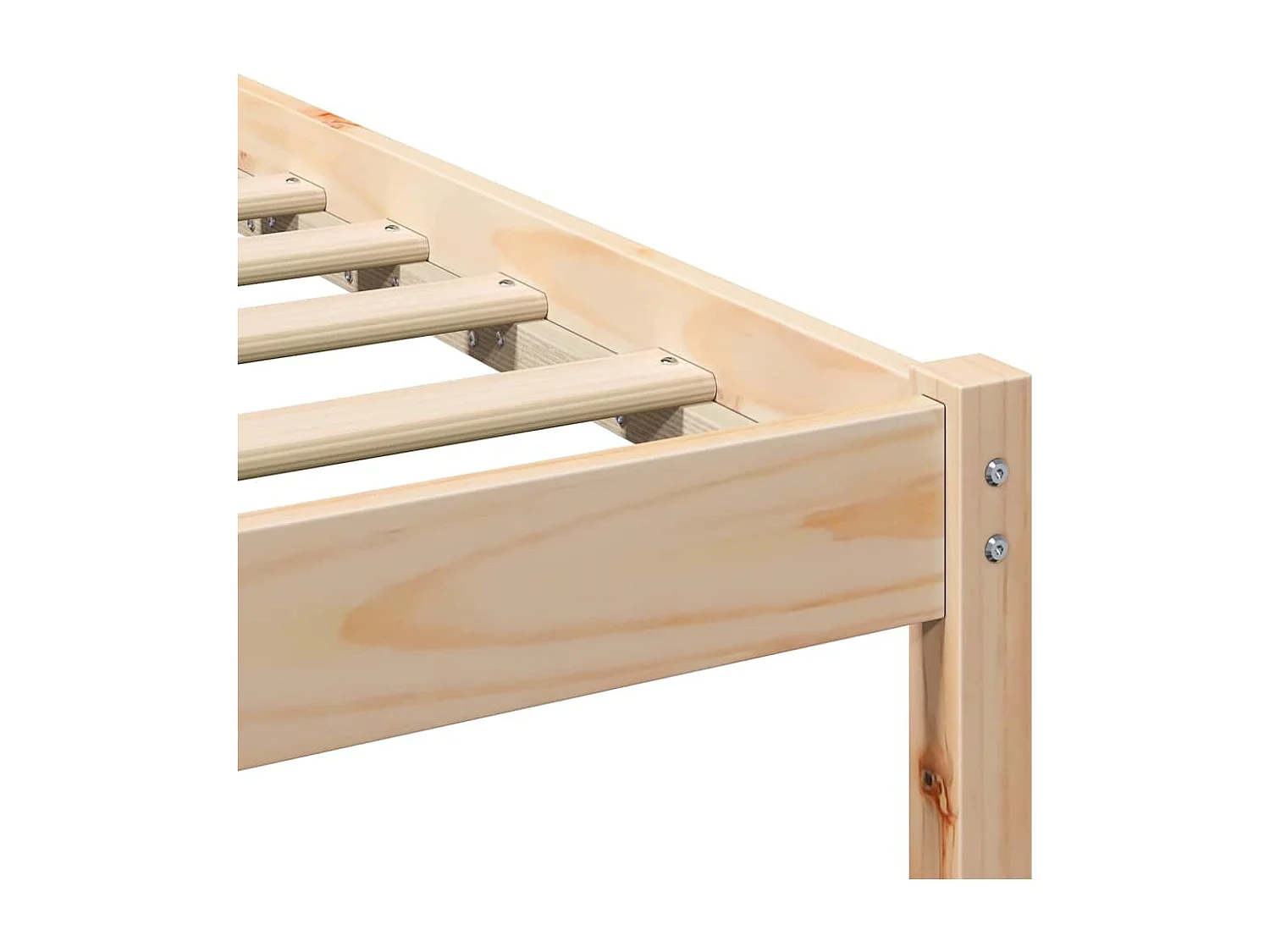 Lit simple | Lit adulte, enfant | Cadre de lit Marron 100x220 cm Bois massif en pin