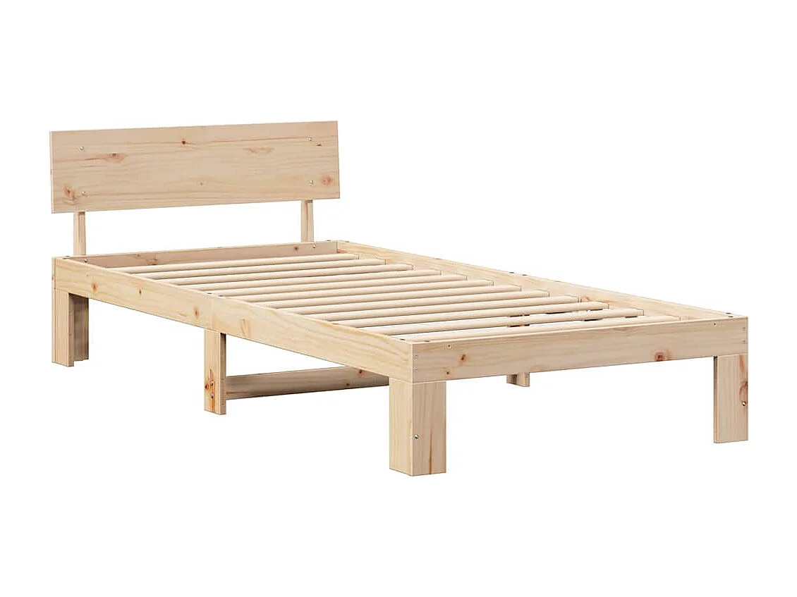 Lit simple | Lit adulte, enfant | Cadre de lit Marron 80x200 cm Bois de pin massif