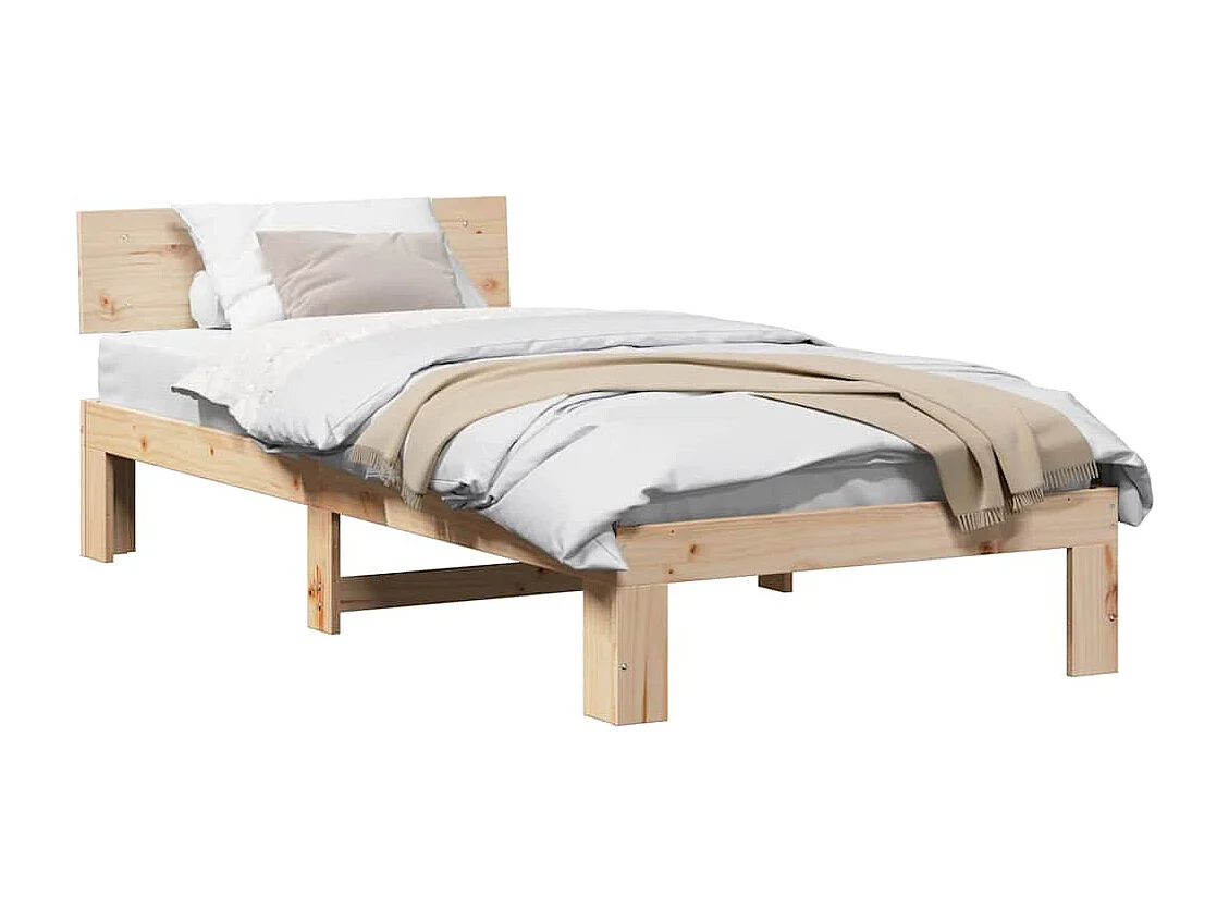 Lit simple | Lit adulte, enfant | Cadre de lit Marron 80x200 cm Bois de pin massif
