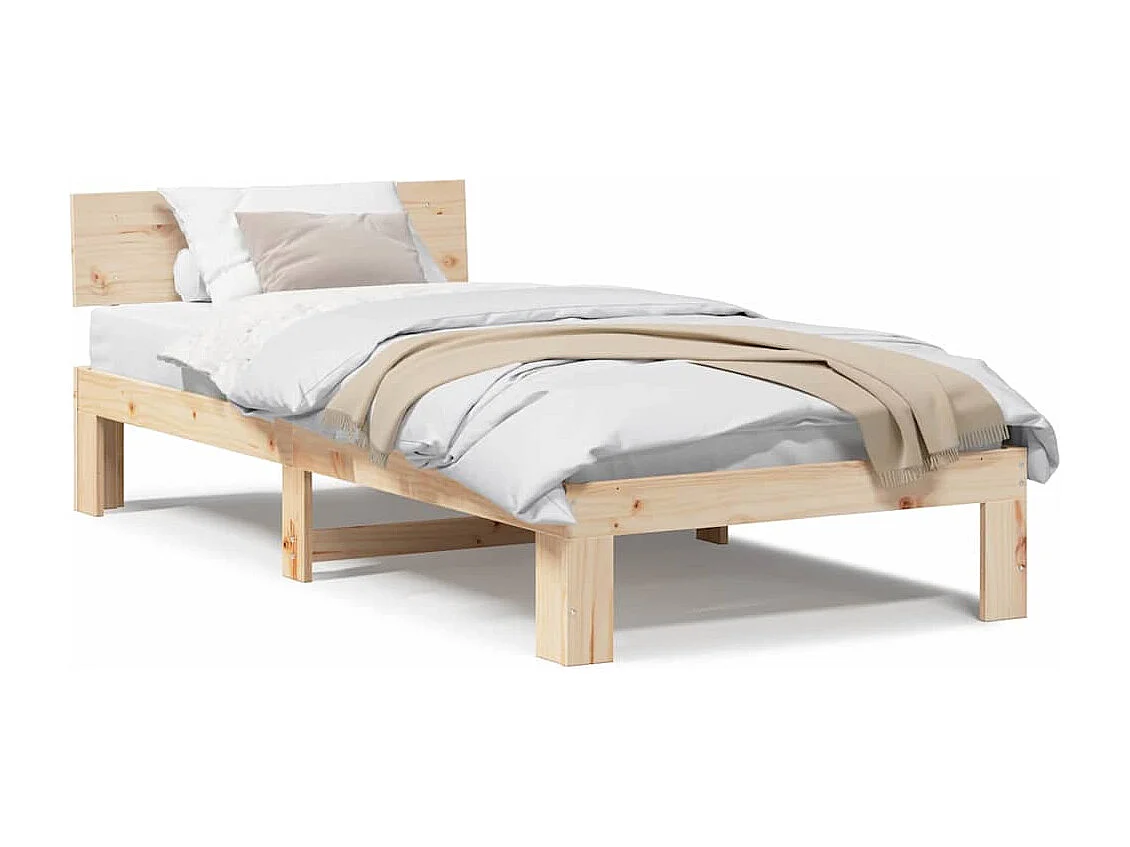 Lit simple | Lit adulte, enfant | Cadre de lit Marron 80x200 cm Bois de pin massif