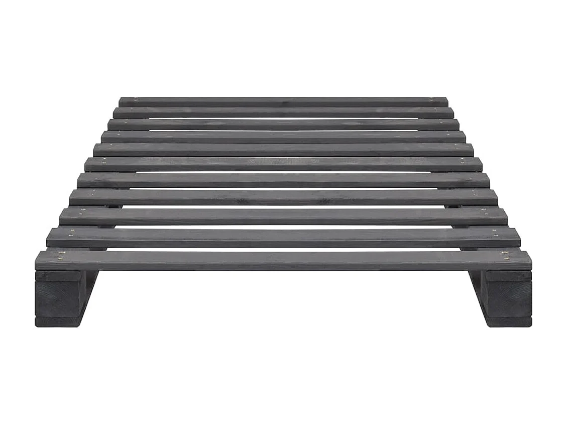 Lit simple | Lit adulte, enfant | Cadre de lit de palette gris 100x200cm bois massif